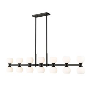 Z-Lite Artemis Matte Black 14-Light Linear Chandelier