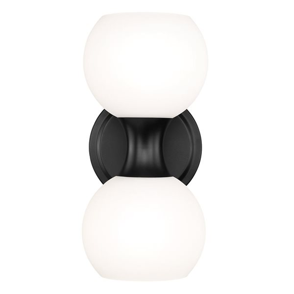 Z-Lite Artemis 10.75-in H Matte Black 2-Light Wall Sconce