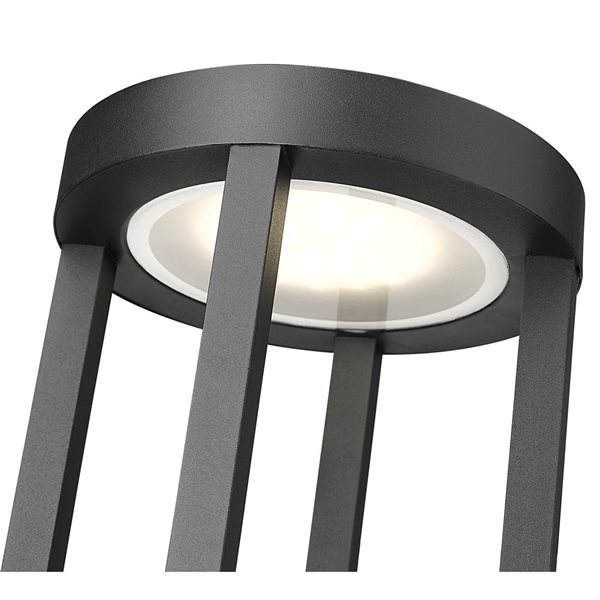 Z-Lite Leland 118.75-in H Sand Black 1-Light Outdoor Post Mounted Fixture