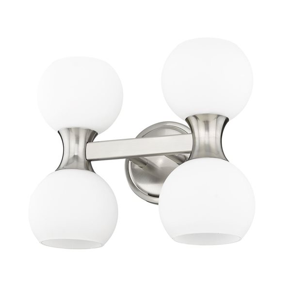 Z-Lite Artemis 13-in Brushed Nickel 4-Light Vanity Light