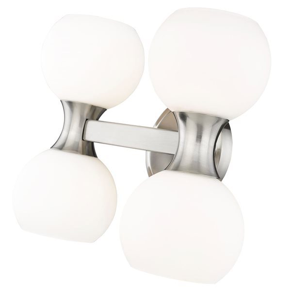 Z-Lite Artemis 13-in Brushed Nickel 4-Light Vanity Light