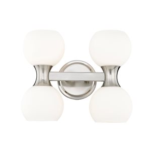 Z-Lite Artemis 13-in Brushed Nickel 4-Light Vanity Light