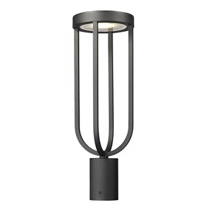 Z-Lite Leland 21-in H Sand Black 1-Light Outdoor Post Mount Fixture