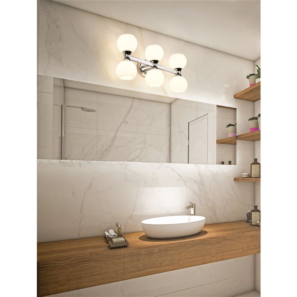 Z-Lite Artemis 25-in  Chrome 6-Light Vanity Light