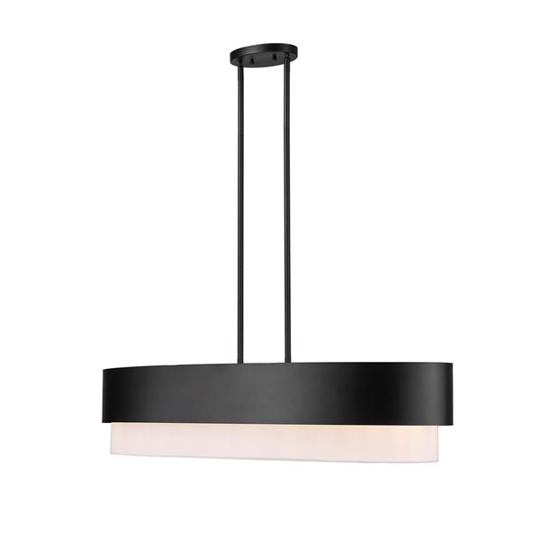 Z-Lite Counterpoint Matte Black 5-Light Linear Chandelier