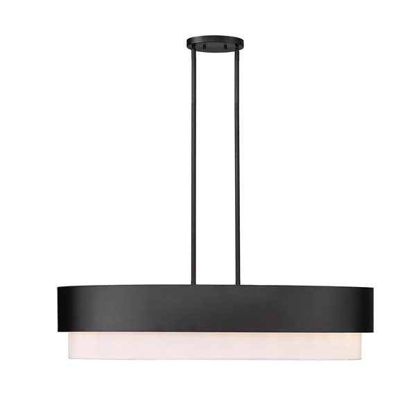 Z-Lite Counterpoint Matte Black 5-Light Linear Chandelier