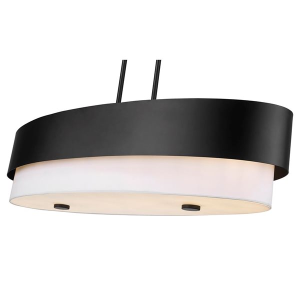 Z-Lite Counterpoint Matte Black 5-Light Linear Chandelier