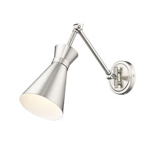 Z-Lite Soriano 6.25-in Brushed Nickel 1-Light Wall Sconce