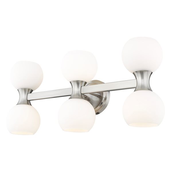 Z-Lite Artemis 25-in  Brushed Nickel 6-Light Vanity Light