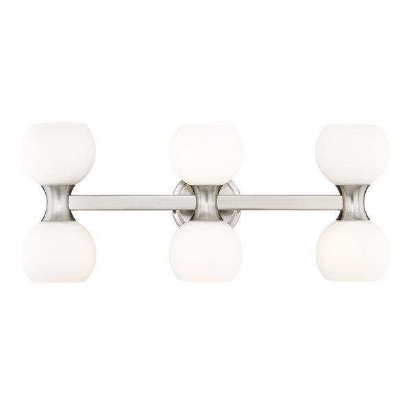 Z-Lite Artemis 25-in  Brushed Nickel 6-Light Vanity Light