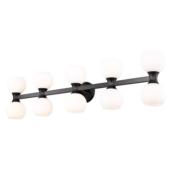 Z-Lite Artemis 45-in Matte Black 10-Light Vanity Light