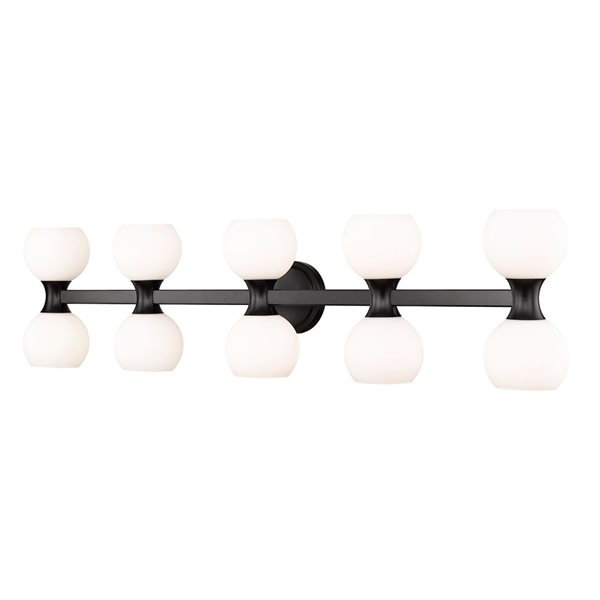 Z-Lite Artemis 45-in Matte Black 10-Light Vanity Light