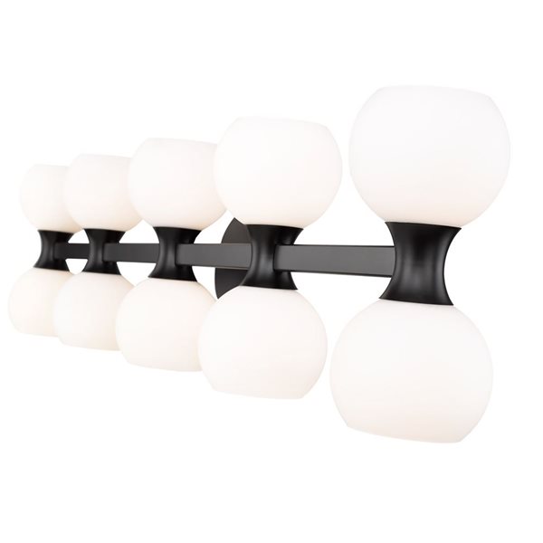 Z-Lite Artemis 45-in Matte Black 10-Light Vanity Light