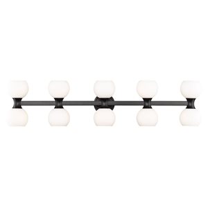 Z-Lite Artemis 45-in Matte Black 10-Light Vanity Light