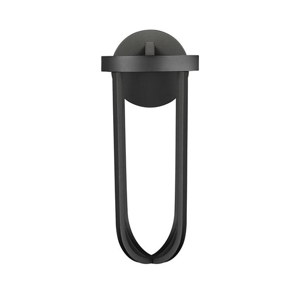 Z-Lite Leland 7-in Sand Black 1-Light Outdoor Wall-Light