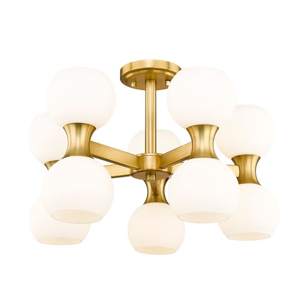 Z-Lite Artemis 21-in Modern Gold 10-Light Semi-Flush Mount Light