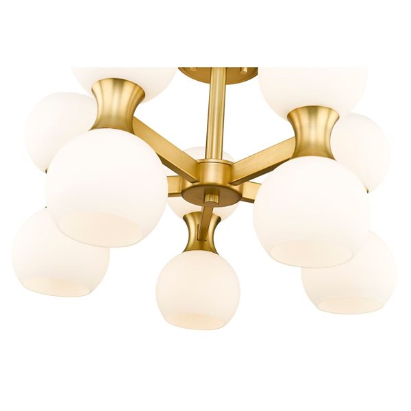 Z-Lite Artemis 21-in Modern Gold 10-Light Semi-Flush Mount Light