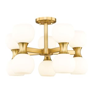 Z-Lite Artemis 21-in Modern Gold 10-Light Semi-Flush Mount Light