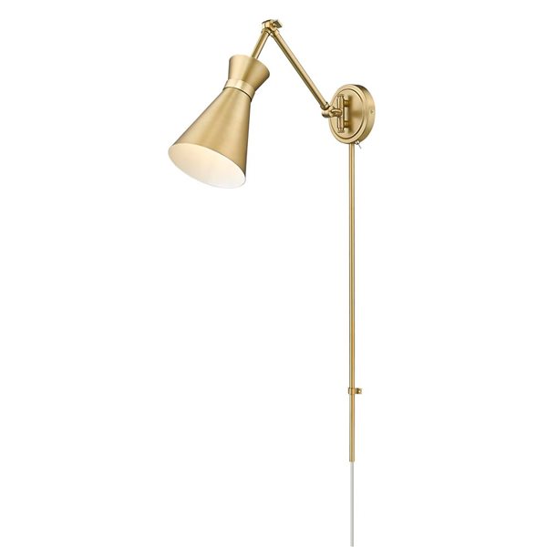 Z-Lite Soriano 6.25-in Modern Gold 1-Light Wall Sconce