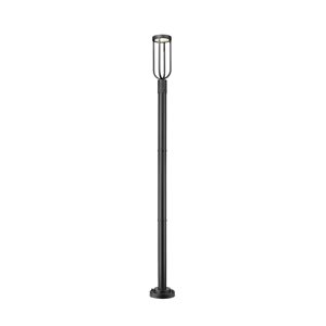 Z-Lite Leland 91.75-in H Sand Black 1-Light Outdoor Post Mounted Fixture