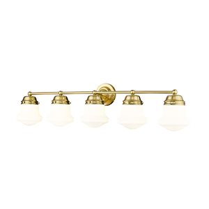 Z-Lite Vaughn 5 Light Luxe Gold Vanity Light