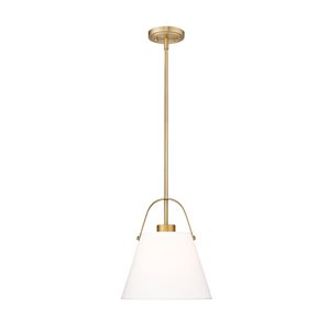 Z-Lite Z-Studio 1 Light Heritage Brass Pendant