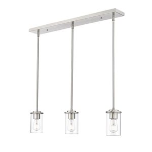 Z-Lite Thayer 3 Light Brushed Nickel Pendant