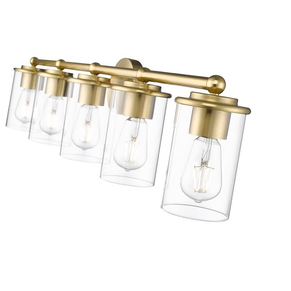 Z-Lite Thayer 5 Light Luxe Gold Vanity Light