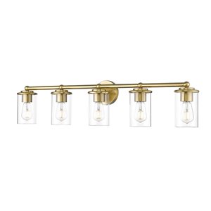 Z-Lite Thayer 5 Light Luxe Gold Vanity Light