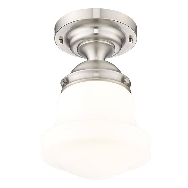 Z-Lite Vaughn 1 Light Brushed Nickel Flush Mount