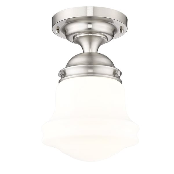 Z-Lite Vaughn 1 Light Brushed Nickel Flush Mount