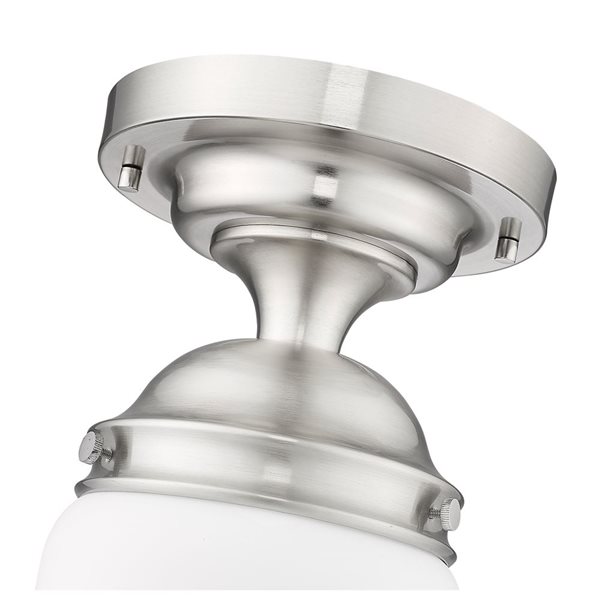 Z-Lite Vaughn 1 Light Brushed Nickel Flush Mount