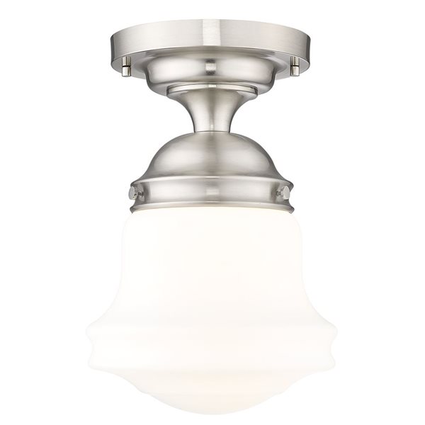 Z-Lite Vaughn 1 Light Brushed Nickel Flush Mount