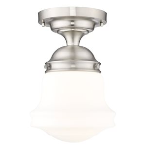 Z-Lite Vaughn 1 Light Brushed Nickel Flush Mount