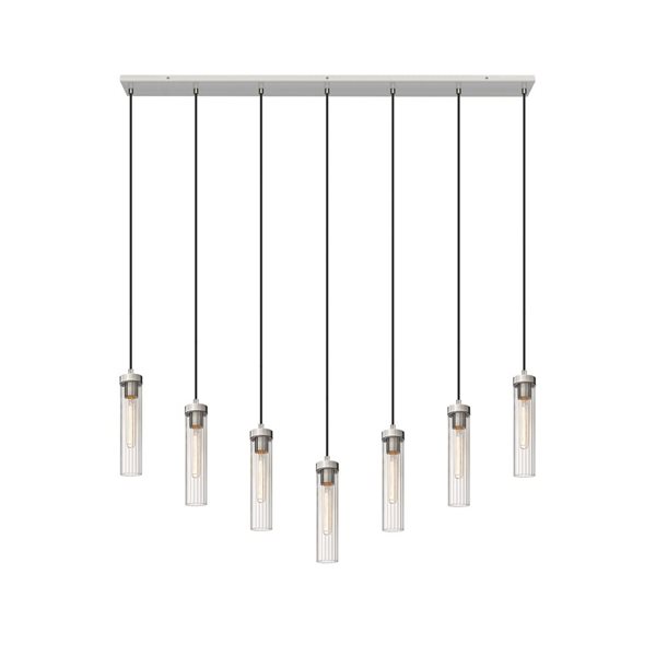 Z-Lite Beau 7 Light Brushed Nickel Linear Chandelier