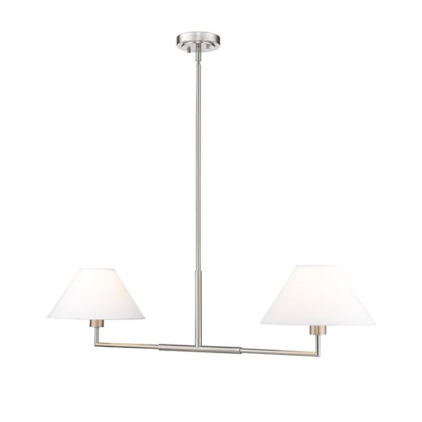 Z-Lite Leila 2 Light Brushed Nickel Chandelier