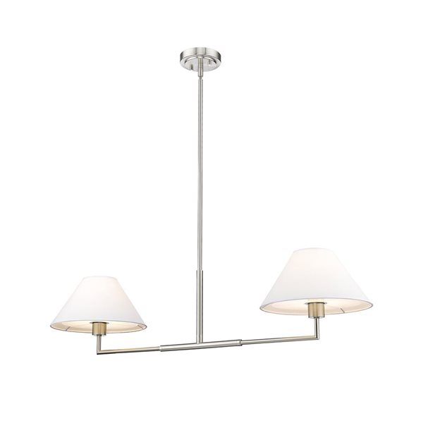 Z-Lite Leila 2 Light Brushed Nickel Chandelier