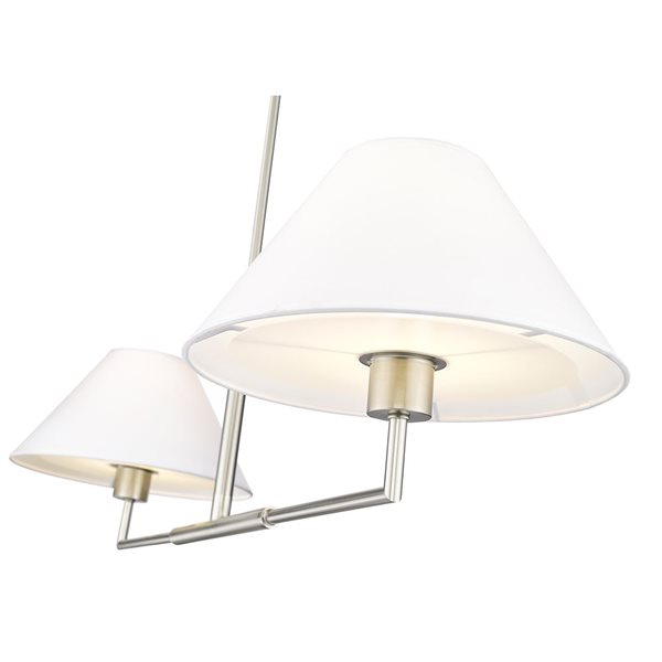 Z-Lite Leila 2 Light Brushed Nickel Chandelier