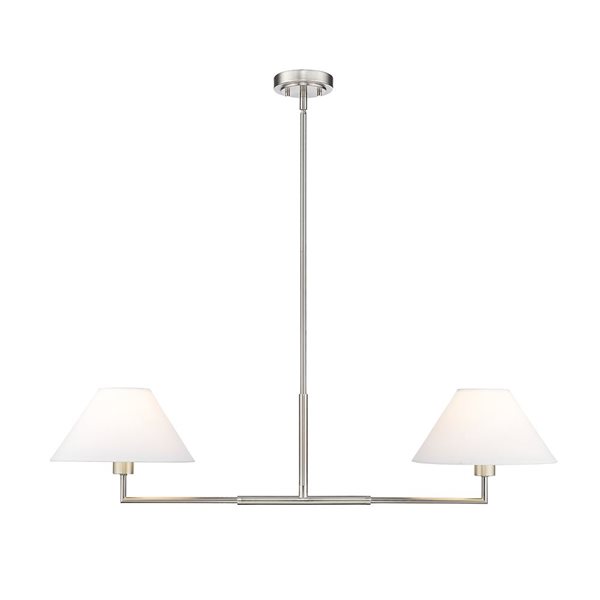 Z-Lite Leila 2 Light Brushed Nickel Chandelier