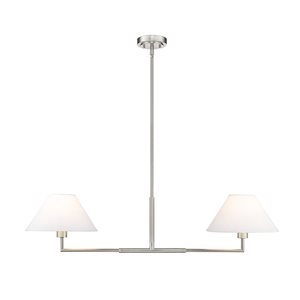 Z-Lite Leila 2 Light Brushed Nickel Chandelier