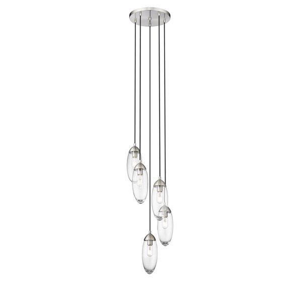 Z-Lite Arden 5 Light Brushed Nickel Chandelier