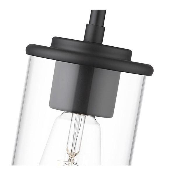 Z-Lite Thayer 1 Light Matte Black Pendant