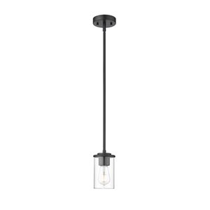 Z-Lite Thayer 1 Light Matte Black Pendant