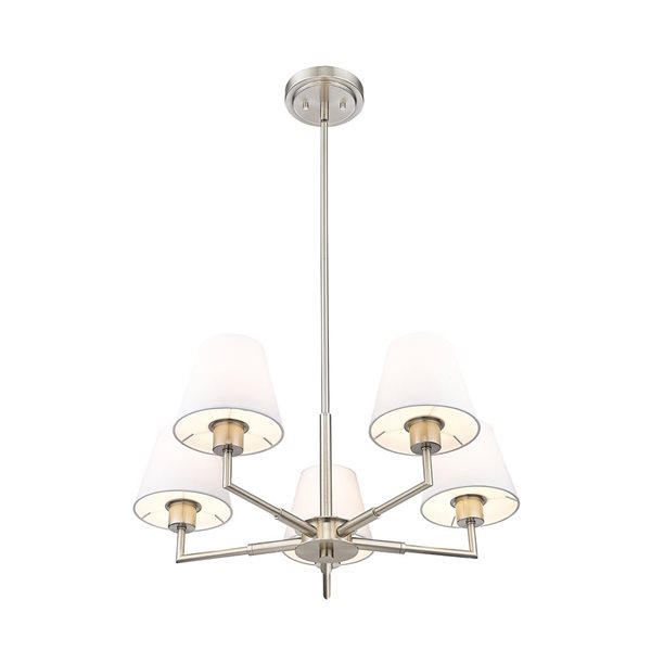 Z-Lite Leila 5 Light Brushed Nickel Chandelier 744-26R-BN | RONA