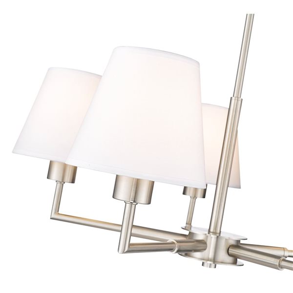 Z-Lite Leila 5 Light Brushed Nickel Chandelier 744-26R-BN | RONA