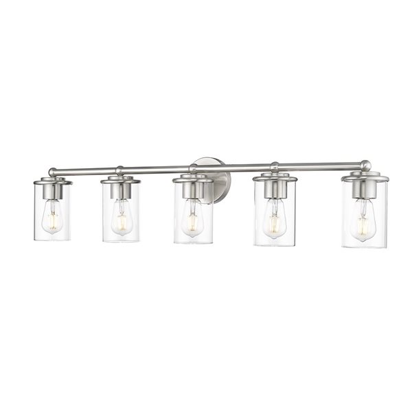 Z-Lite Thayer 5 Light Brushed Nickel Vanity Light
