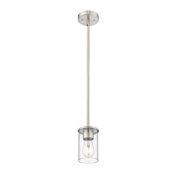 Z-Lite Thayer 1 Light Brushed Nickel Pendant