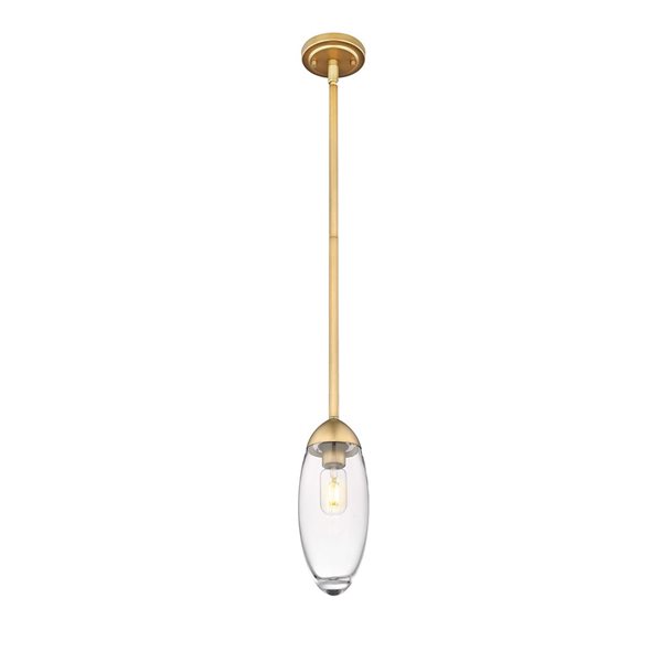 Z-Lite Arden 1 Light Rubbed Brass Pendant