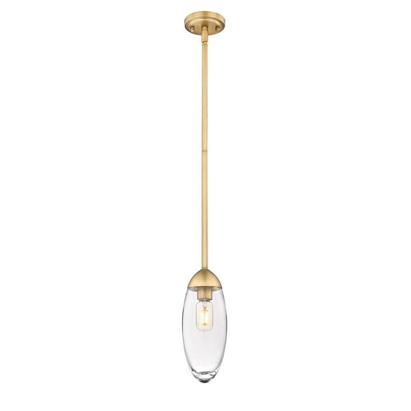 Z-Lite Arden 1 Light Rubbed Brass Pendant