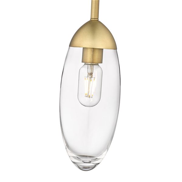 Z-Lite Arden 1 Light Rubbed Brass Pendant